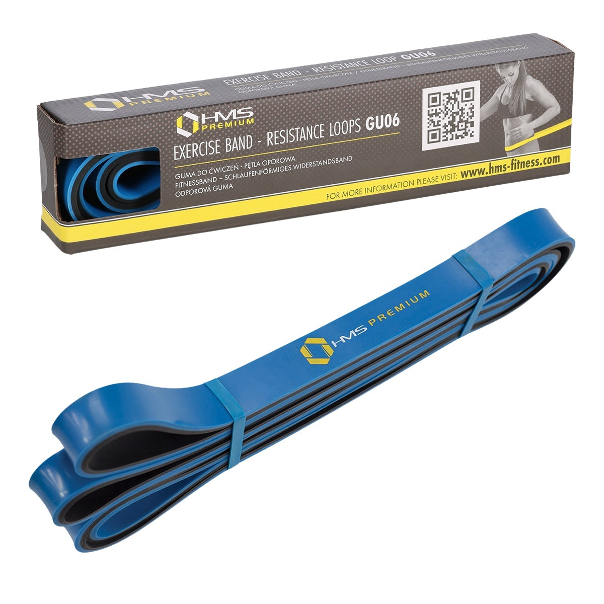 Exercise Band, Blue/Black, Adjustable Resistance