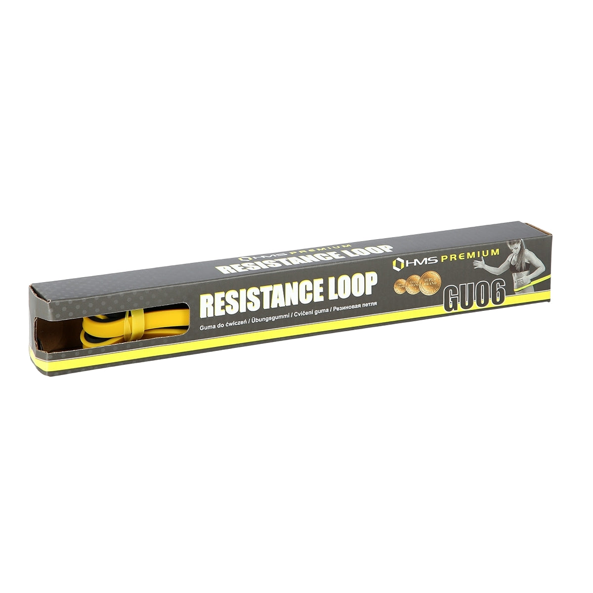 Exercise Band, Yellow-Black, Premium Resistance
