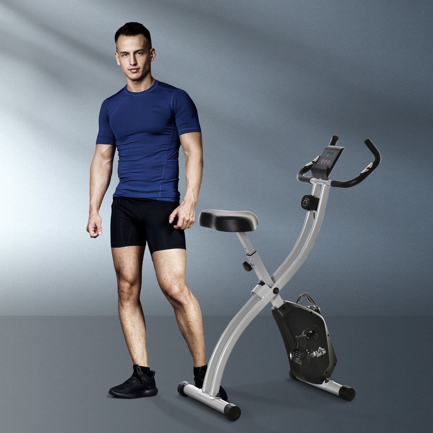 Folding exercise bike, 8-level magnetic resistance