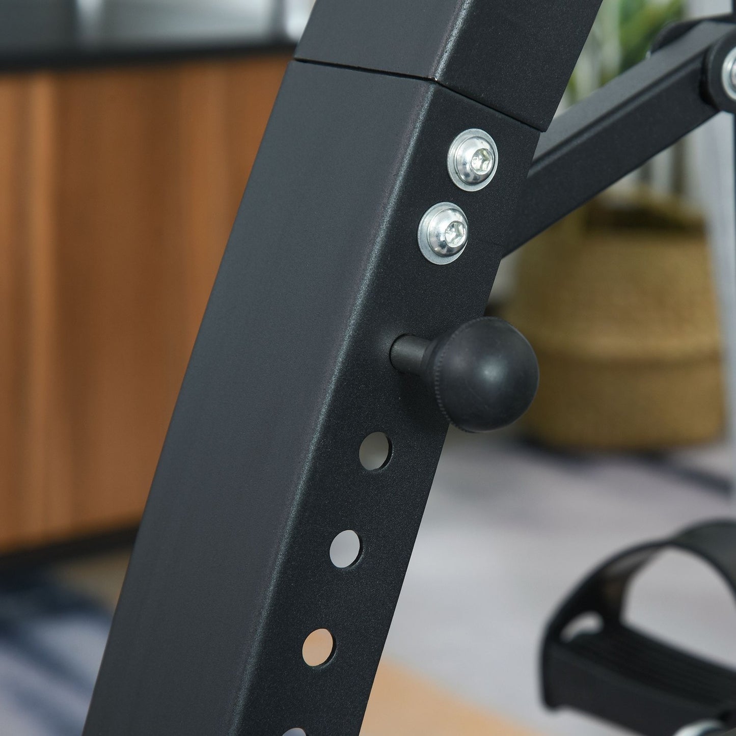Exercise bike trainer for seniors, robust steel, black
