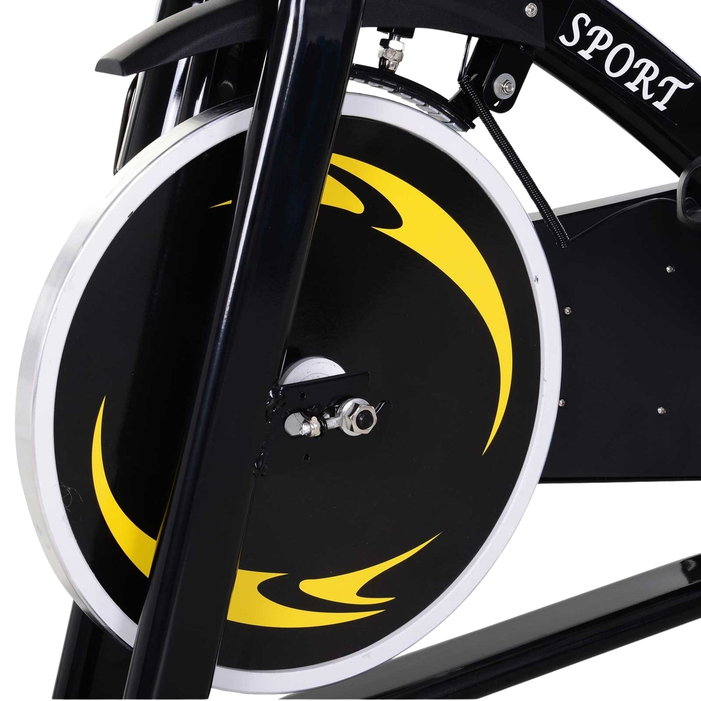 Exercise bike, 10 kg flywheel, adjustable height, black