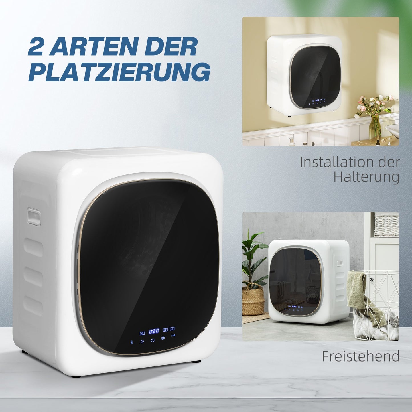 4 kg Exhaust dryer, Disinfection, Smart Mode, White