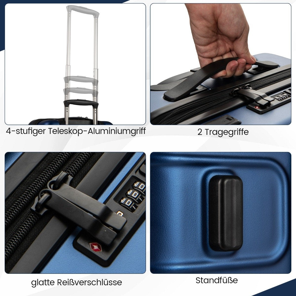 Expandable 20"" Lightweight PC Hardshell Luggage with USB Port