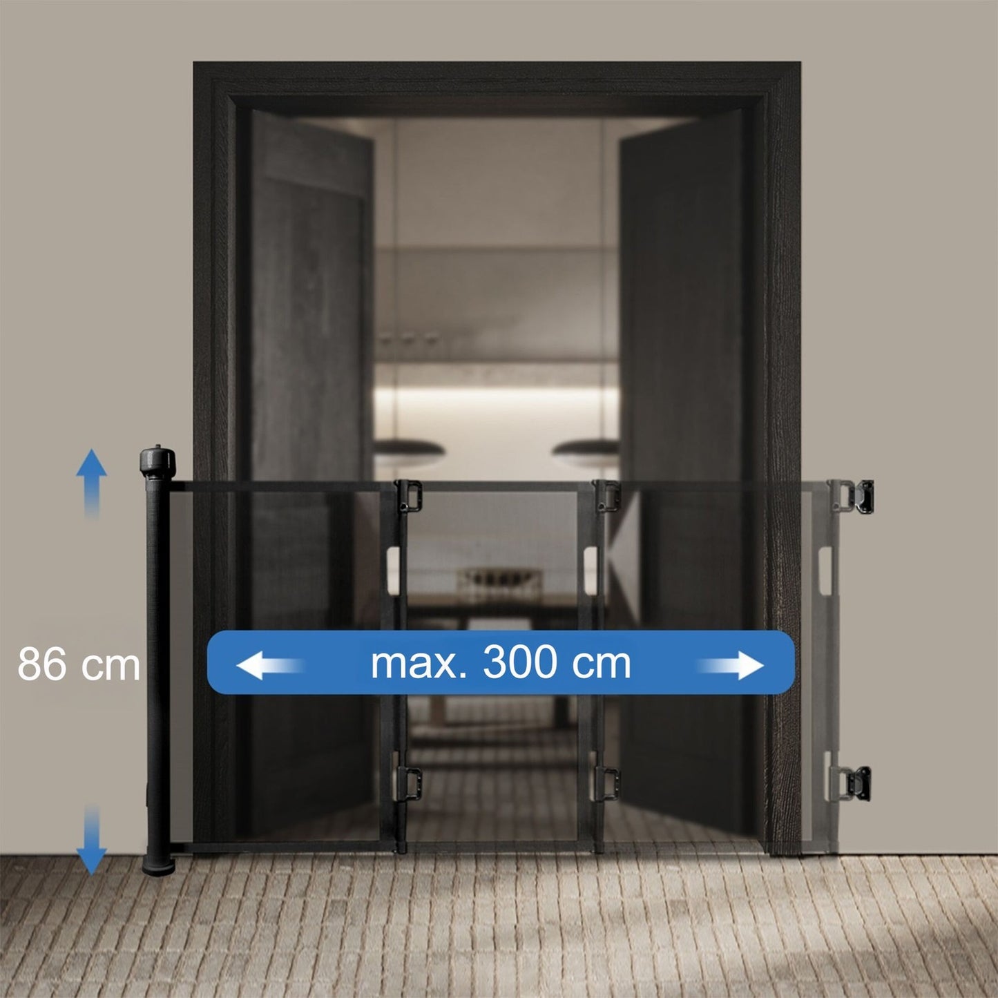 Expandable Child Safety Gate for Doors and Stairs