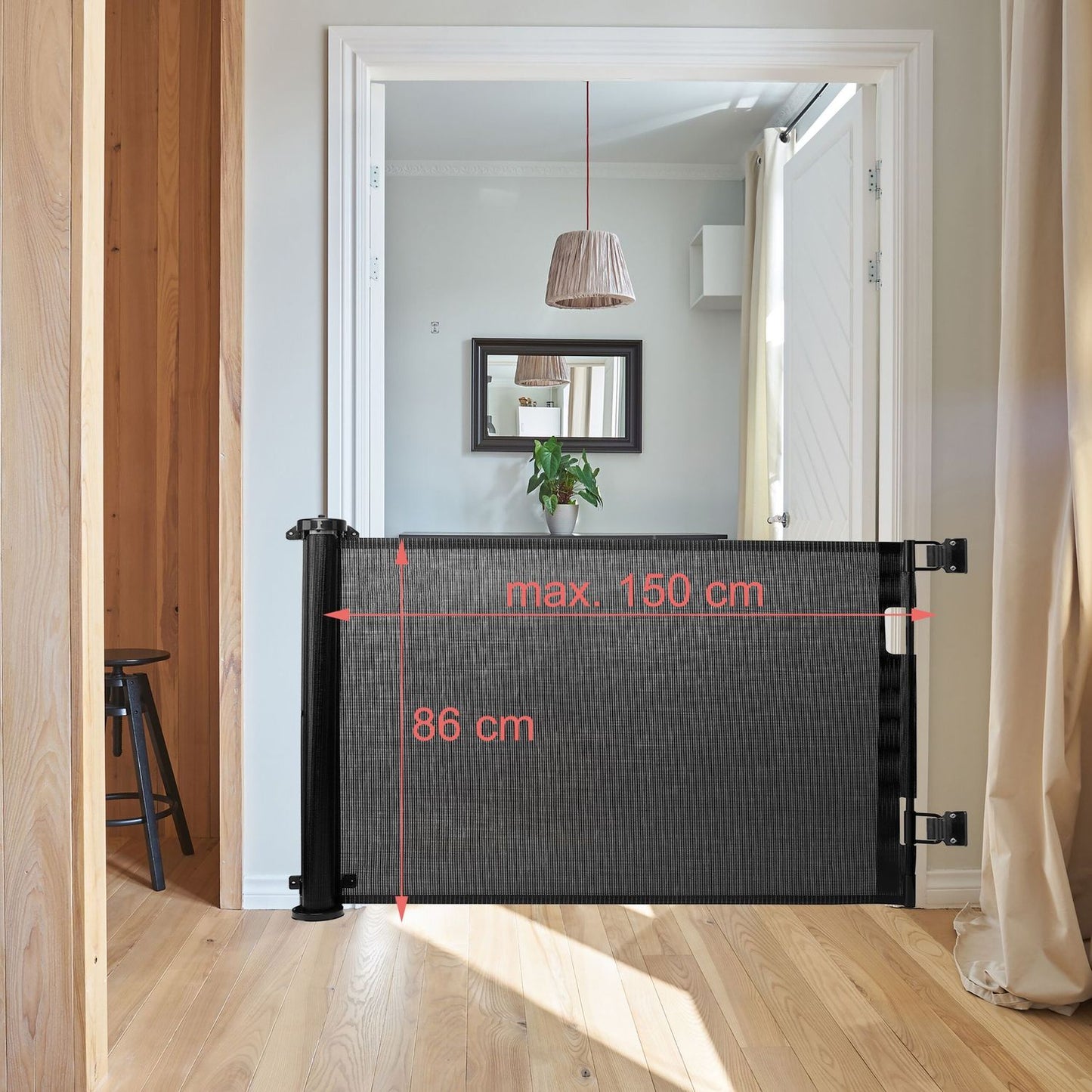 Expandable Child Safety Gate for Doors and Stairs