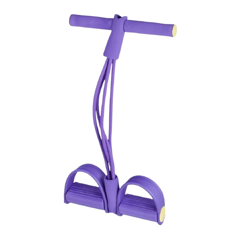Expander exercise band with pedals