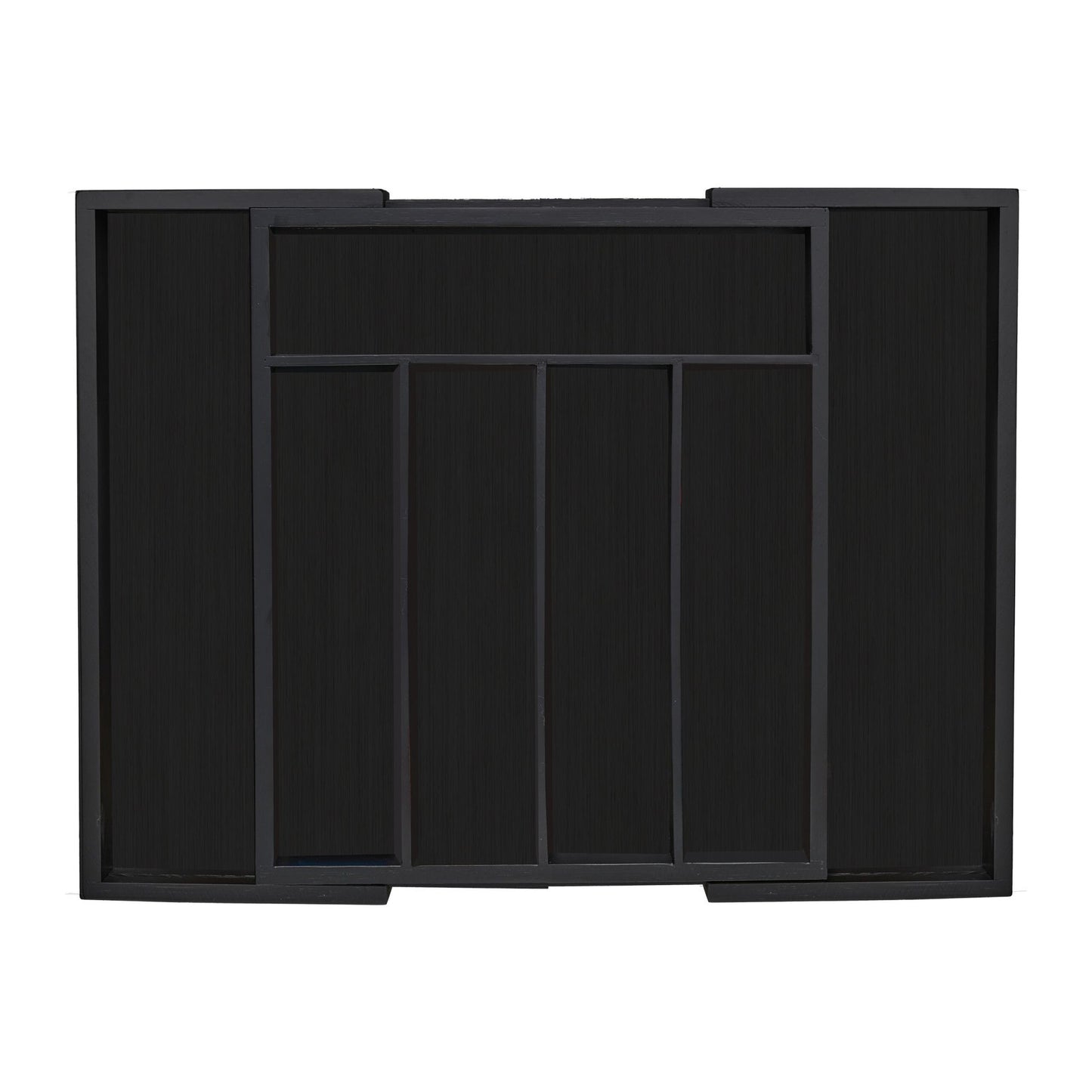 Extendable Bamboo Cutlery Tray in Black