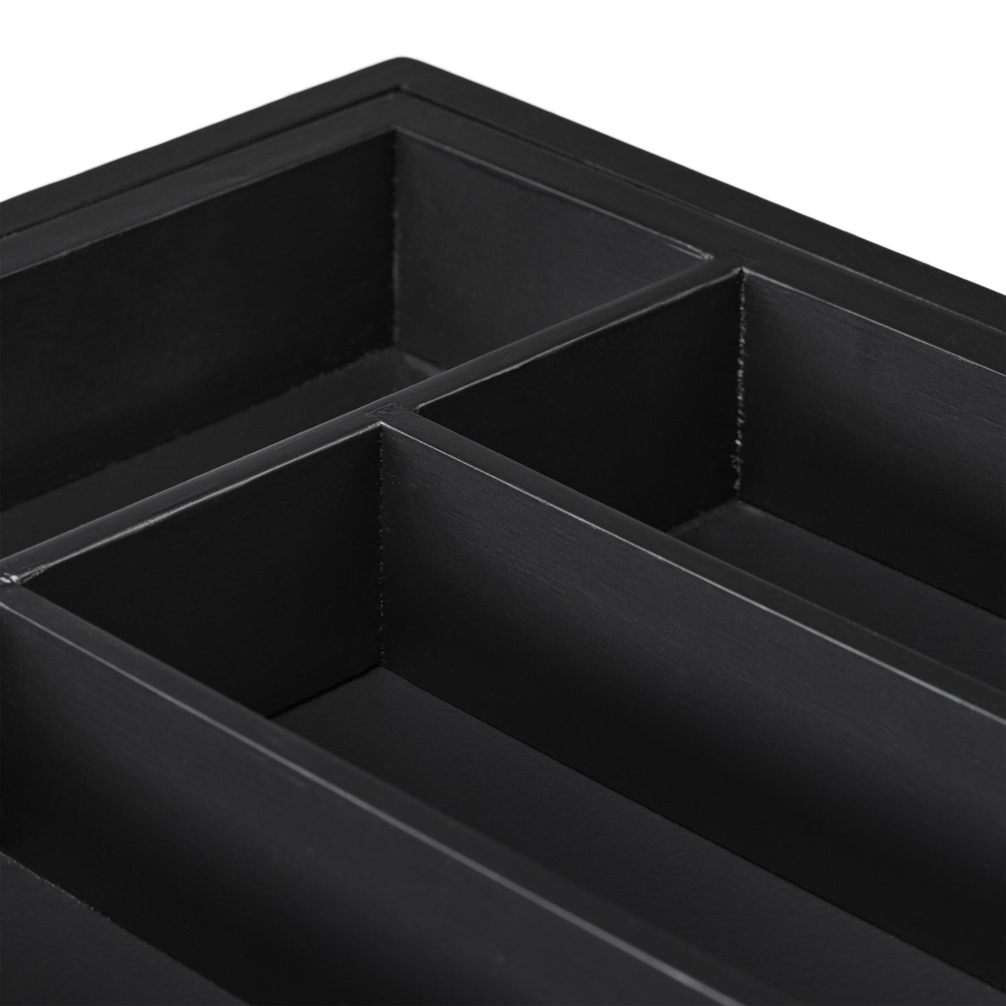 Extendable Bamboo Cutlery Tray in Black