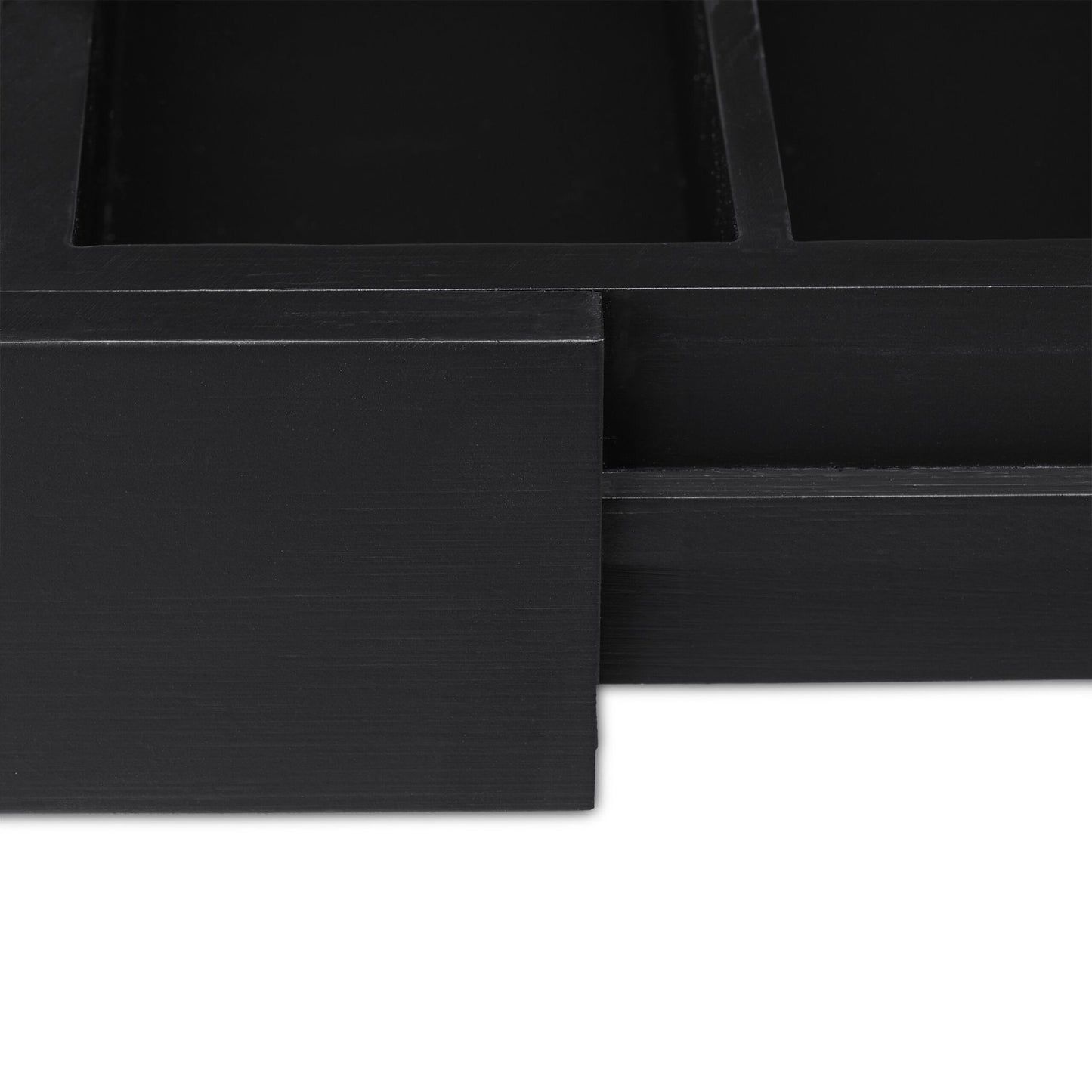 Extendable Bamboo Cutlery Tray in Black