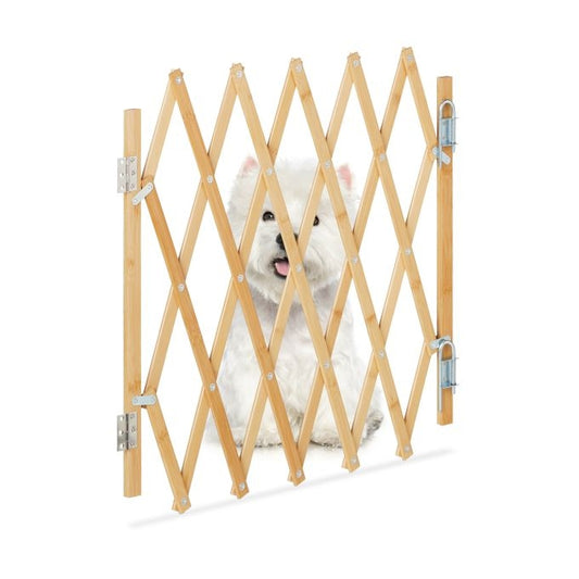 Extendable Bamboo Dog Barrier