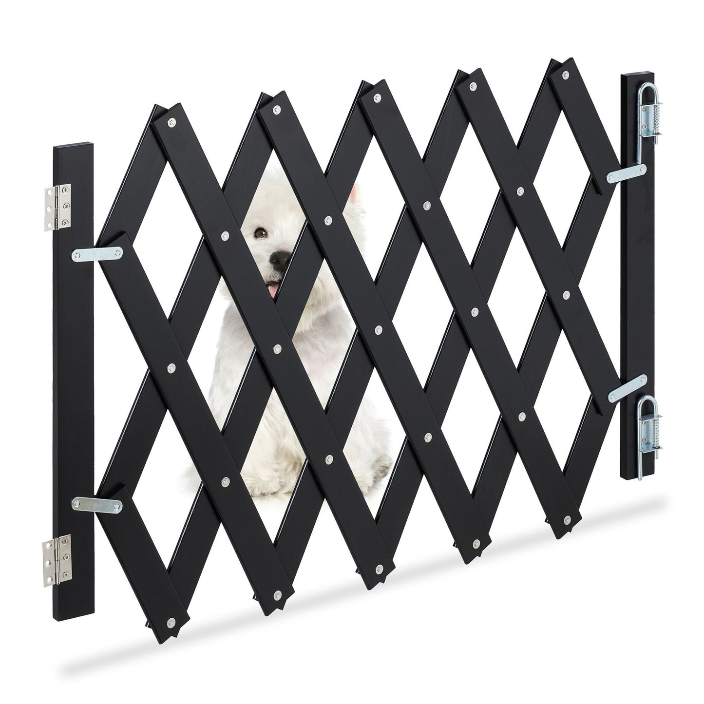Extendable Bamboo Safety Gate in Black