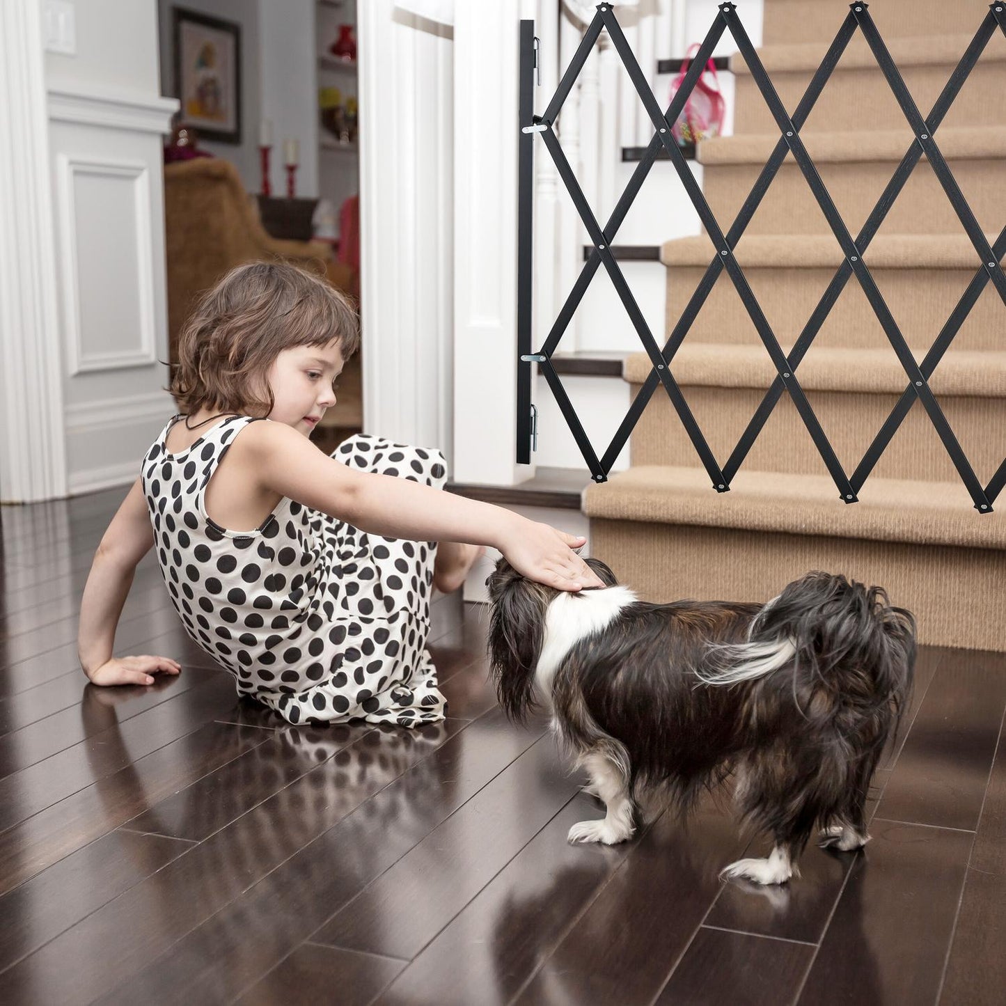 Extendable Dog Barrier, Natural Bamboo