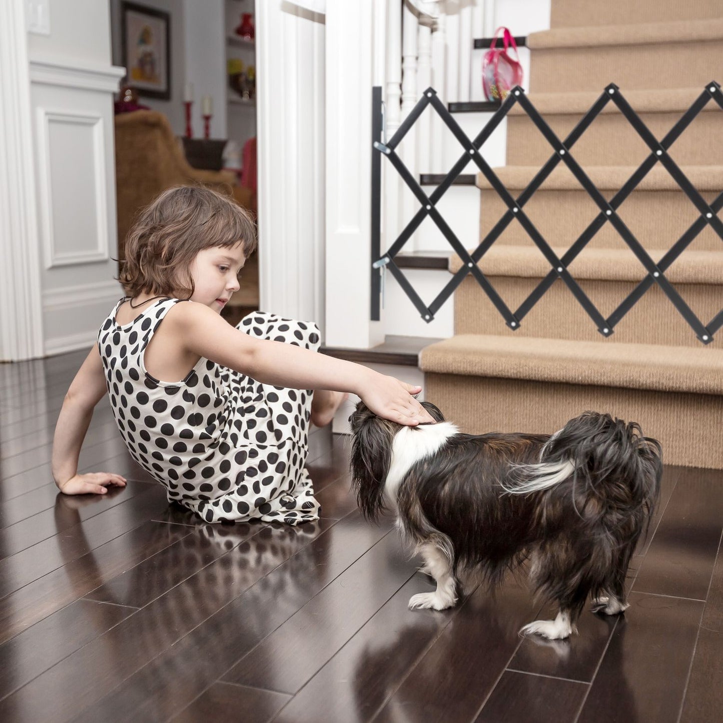 Extendable Dog Barrier in Black