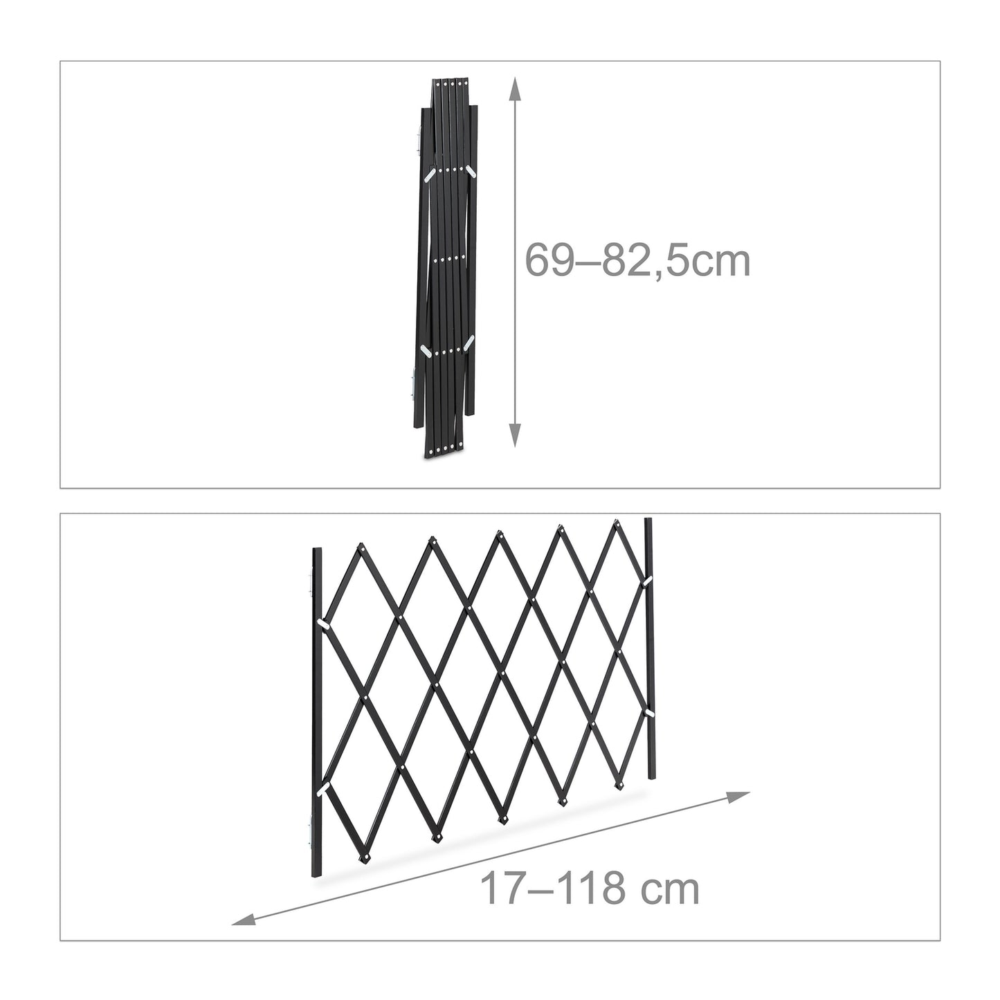 Extendable Dog Barrier in Black