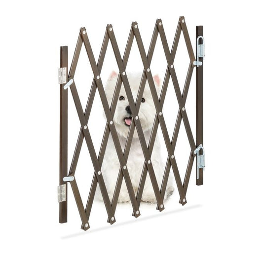 Extendable Dog Barrier in Brown