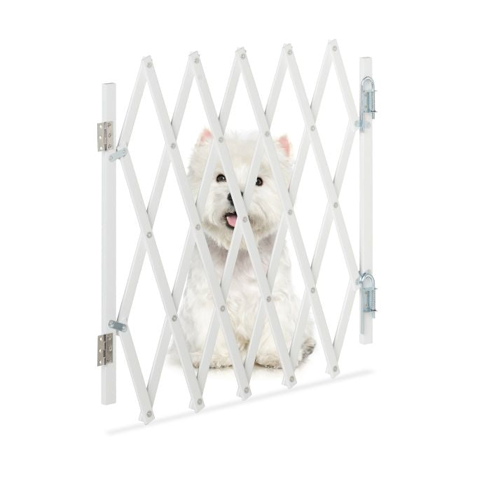 Extendable Dog Barrier in White