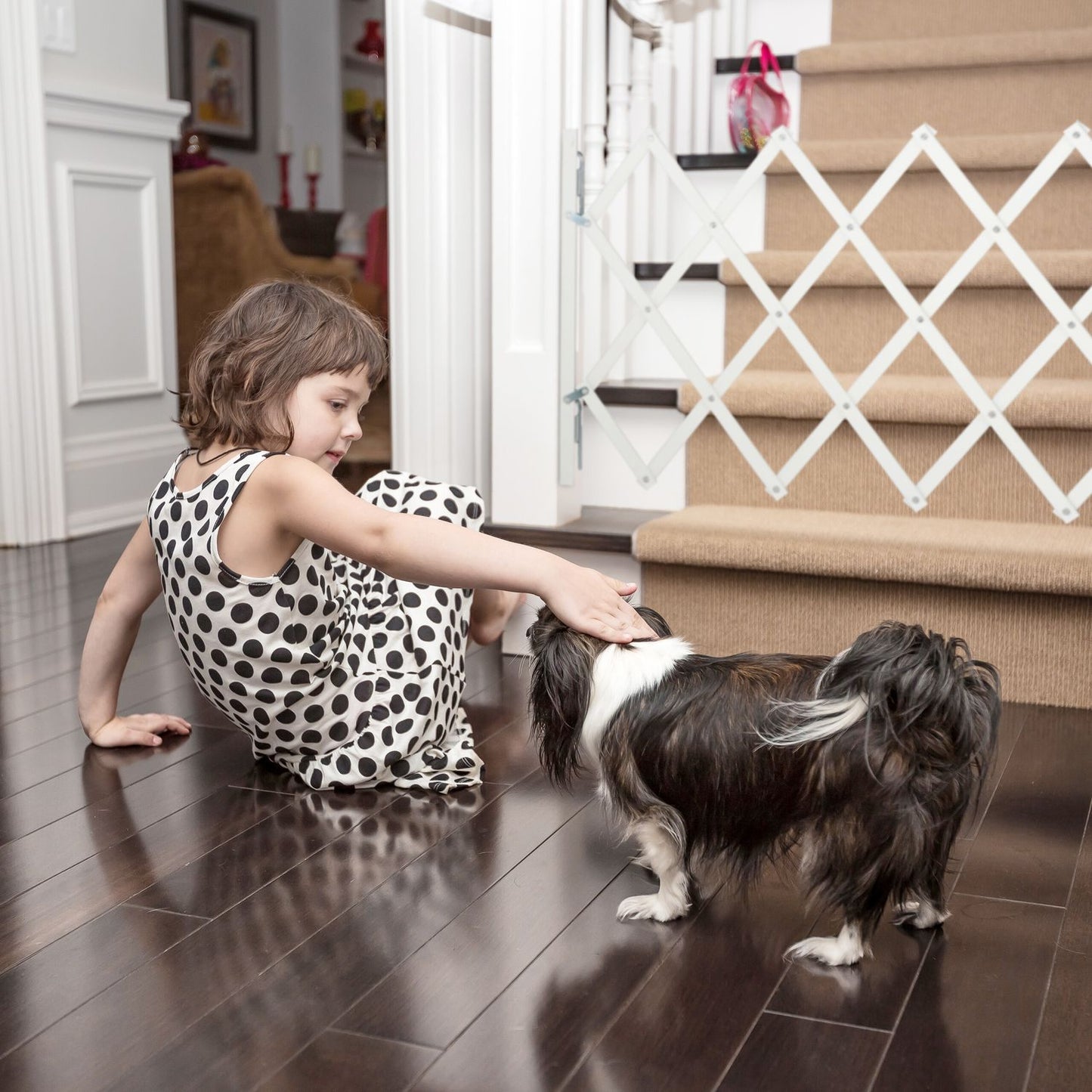 Extendable Dog Barrier in White
