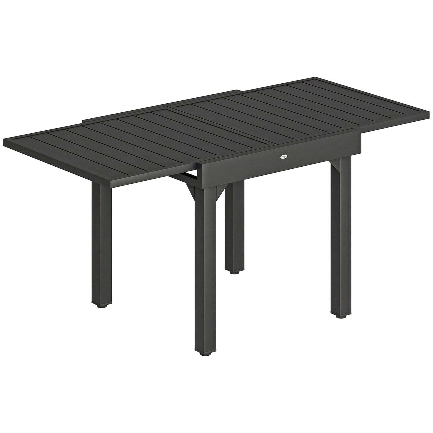 Extendable Outdoor Dining Table, 80-160 cm, Aluminum Top