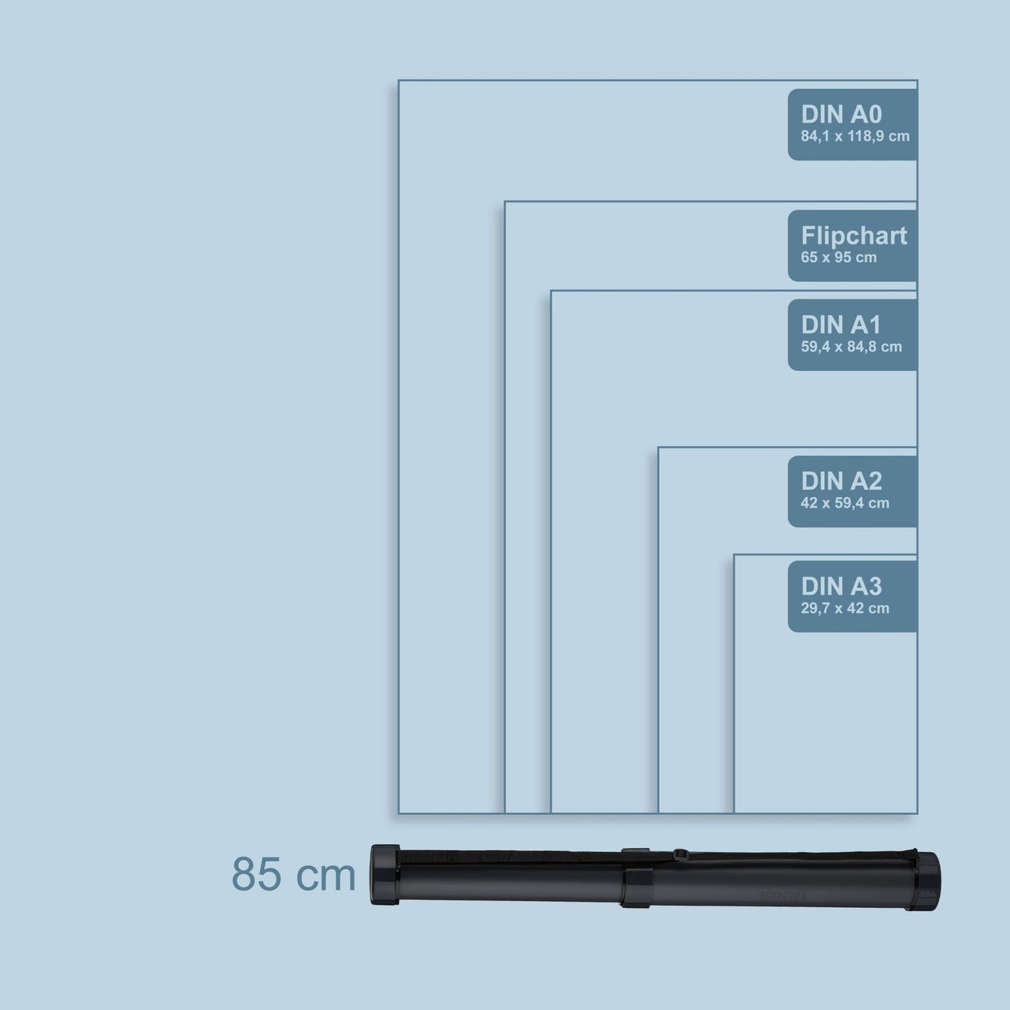 Extendable Poster Tube with Adjustable Strap