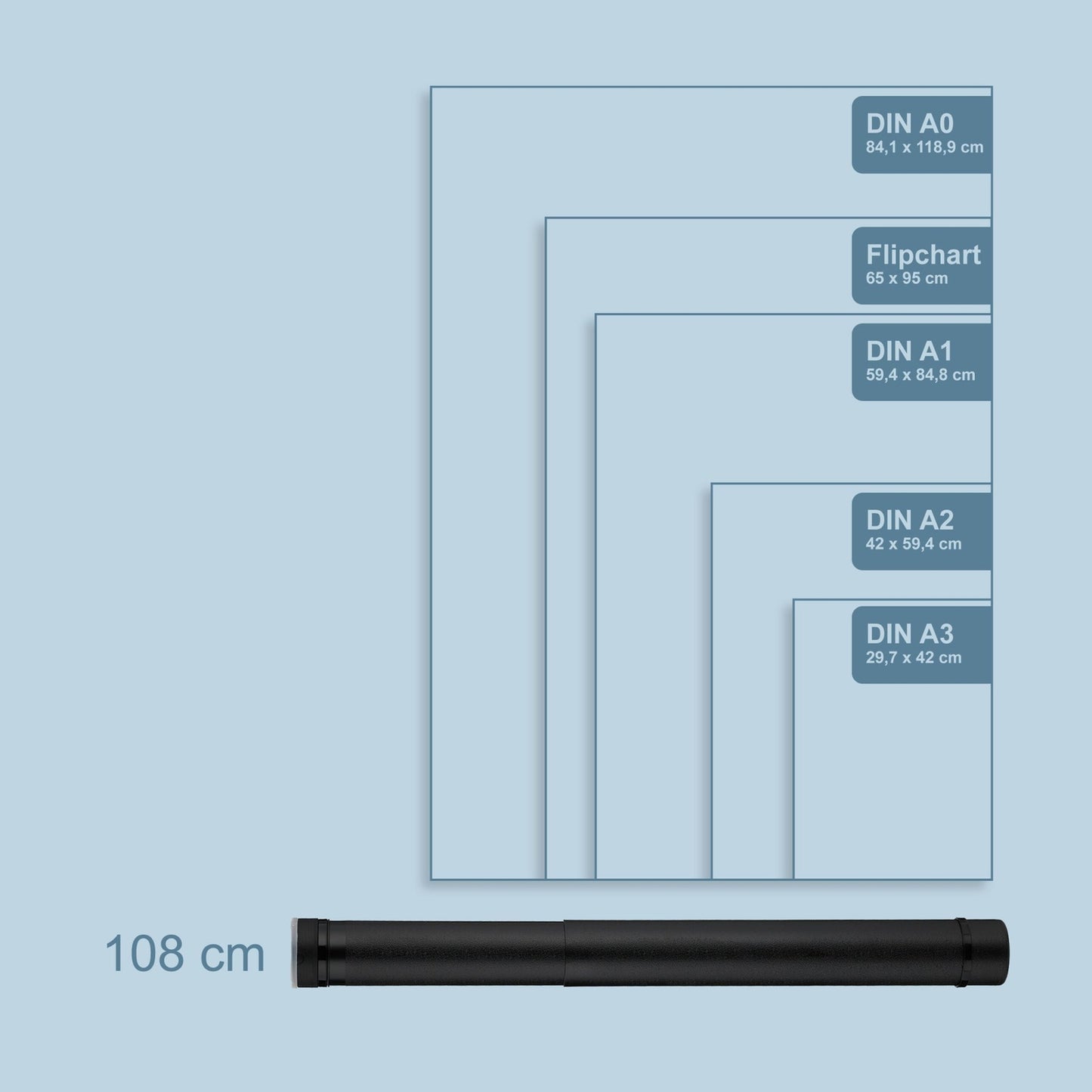 Extendable Poster Tube with Strap – Telescopic Function