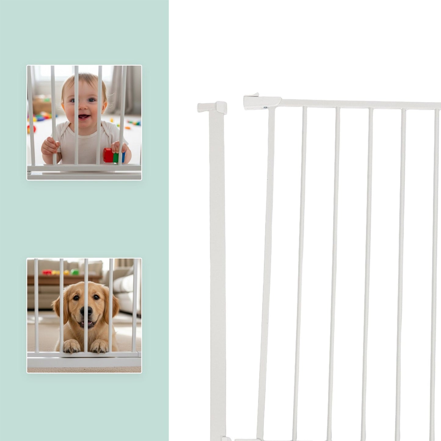 Extendable Safety Gate for Doors & Stairs, 75–100 cm