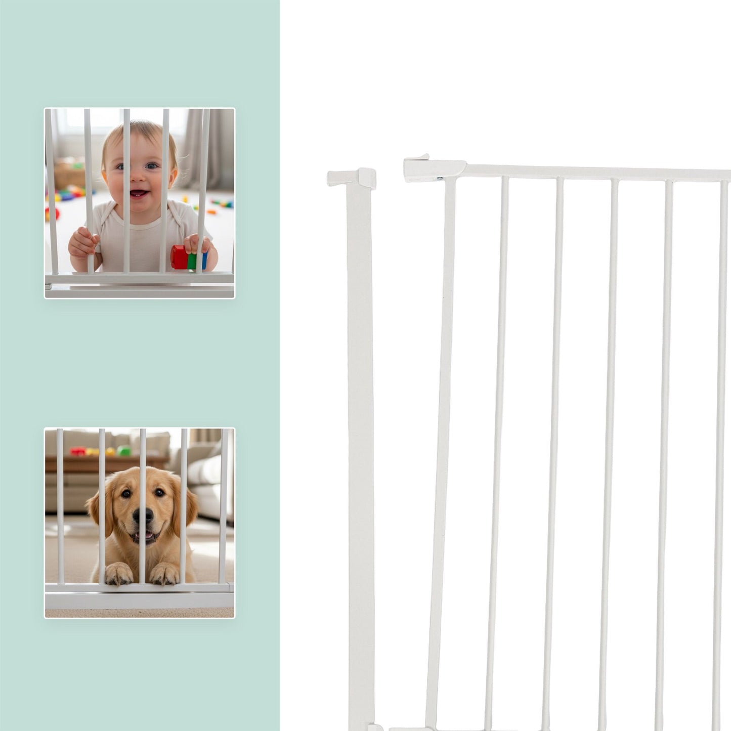 Extendable Safety Gate for Doors & Stairs, 75–100 cm