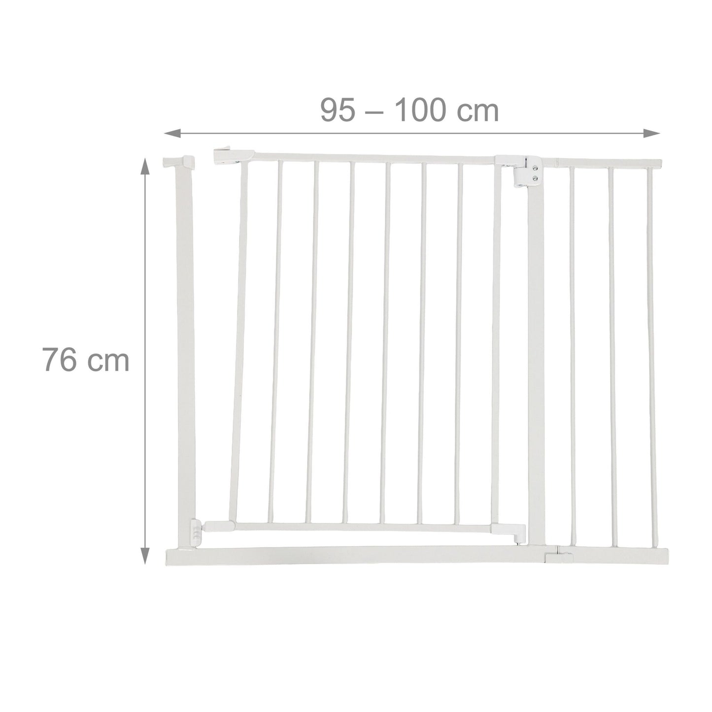 Extendable Safety Gate for Doors & Stairs, 75–100 cm