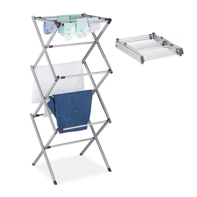 Extendable and foldable drying rack