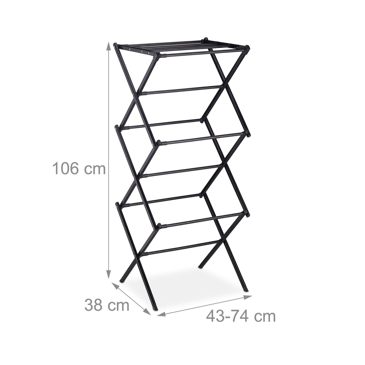 Extendable and foldable drying rack