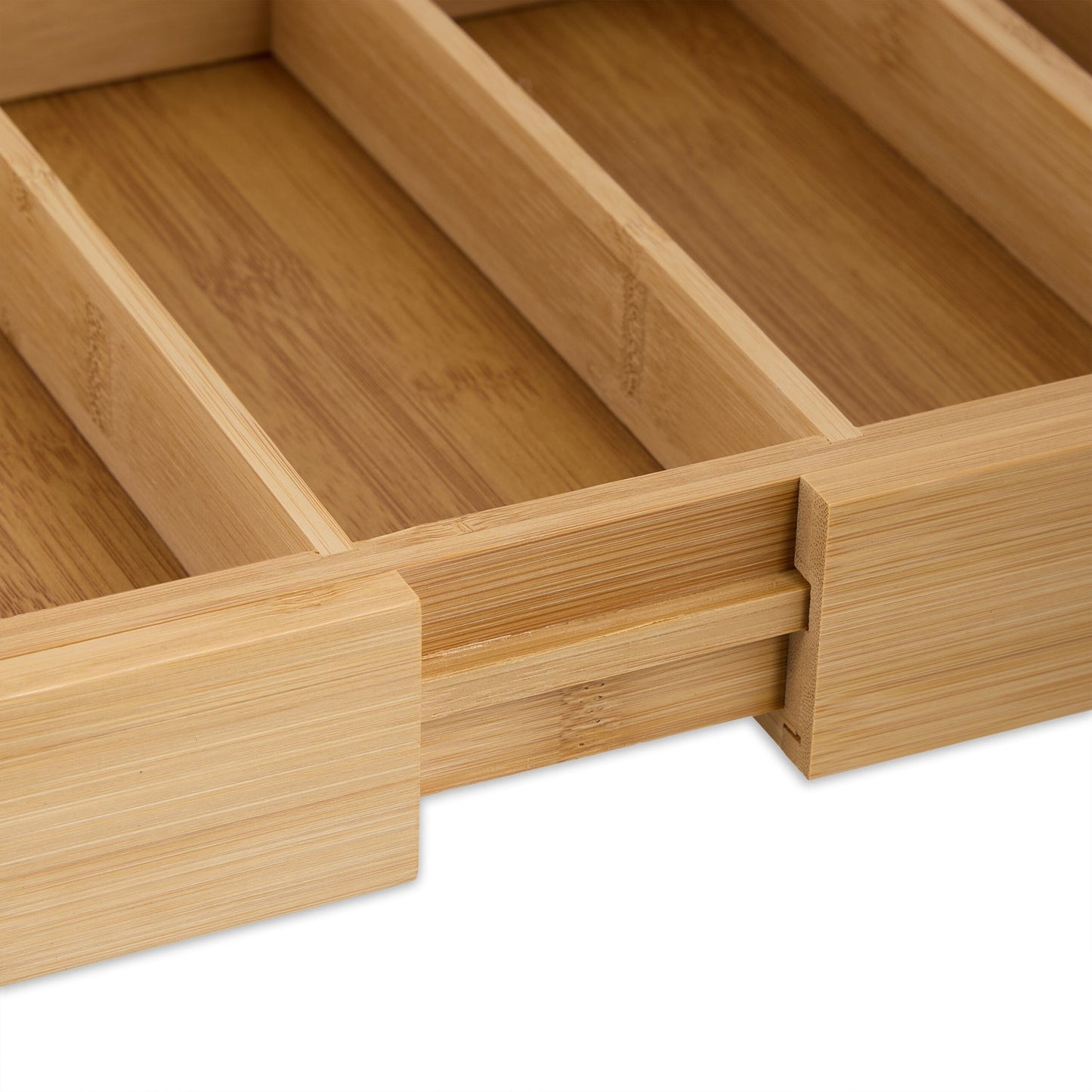 Extendable bamboo cutlery box size M