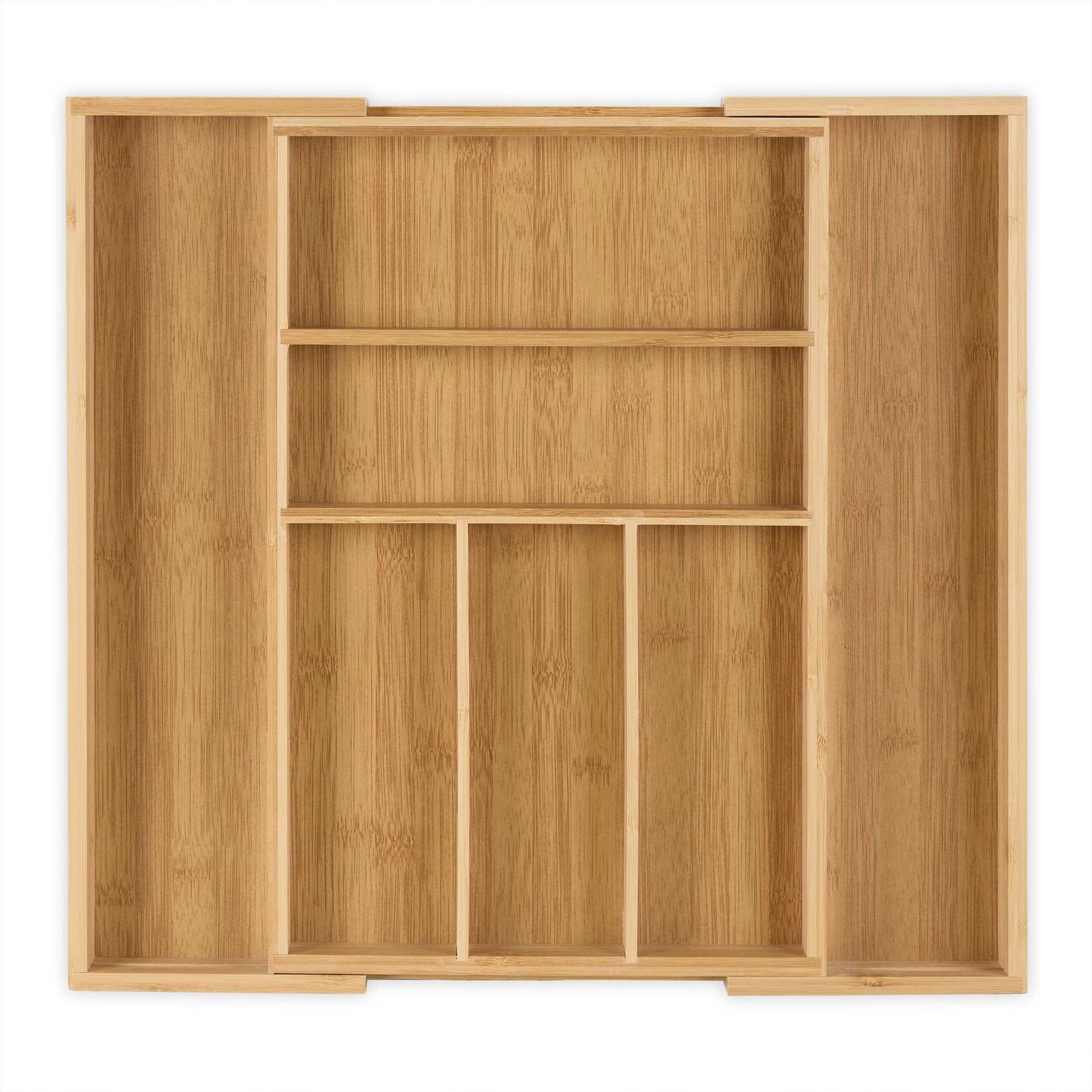 Extendable bamboo cutlery box size M