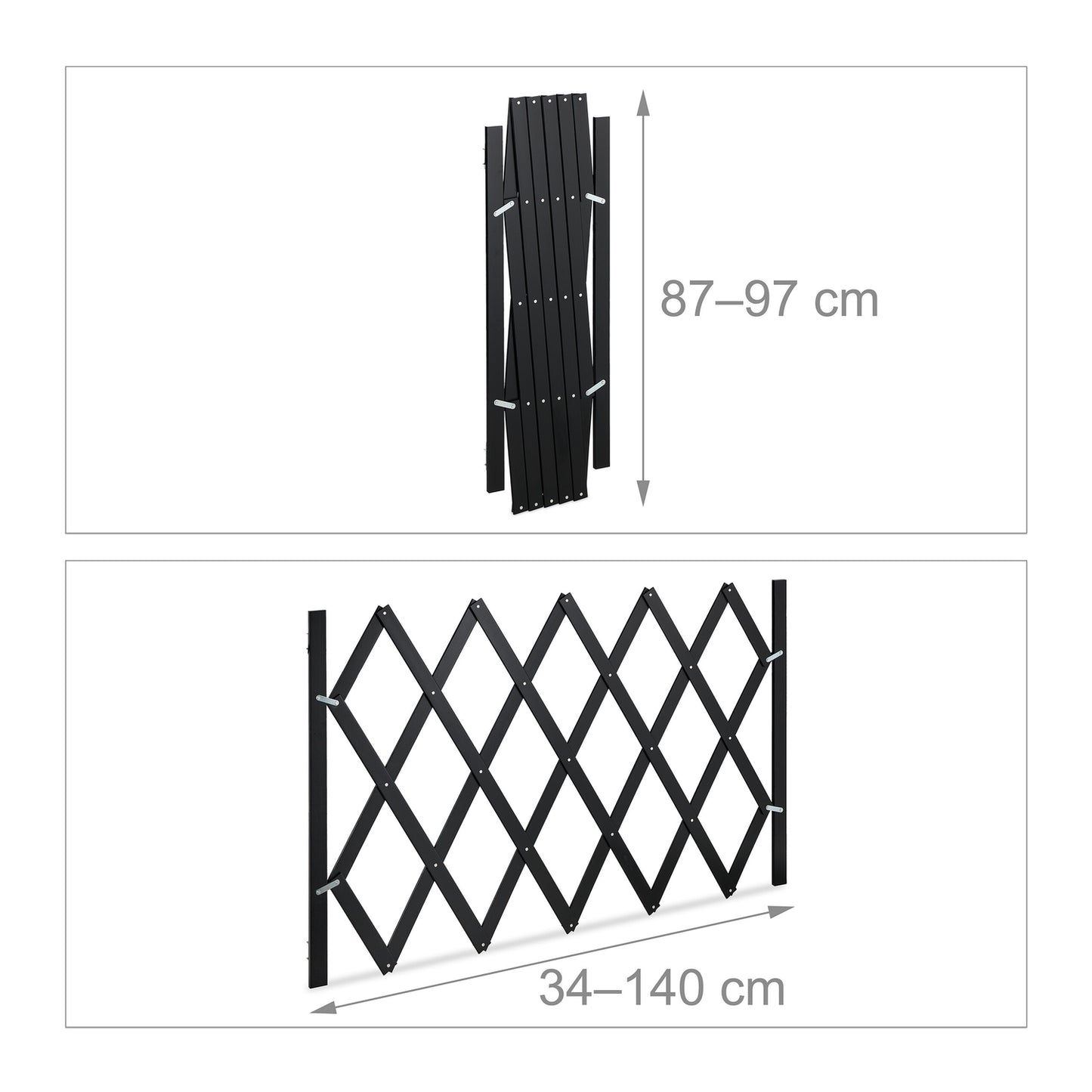 Extendable dog grid Black