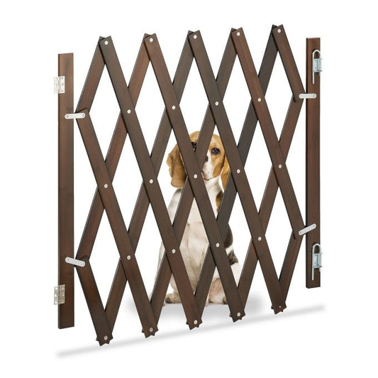 Extendable dog guard in brown