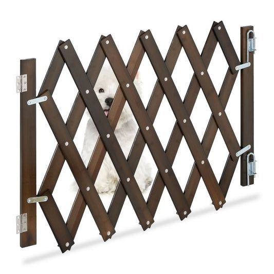 Extendable dog guard in brown