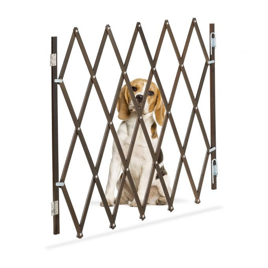 Extendable dog guard in brown