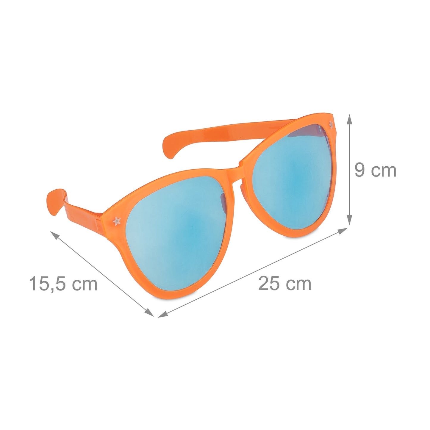 Extra-Large Party Glasses – Blue Tinted XXL Lenses