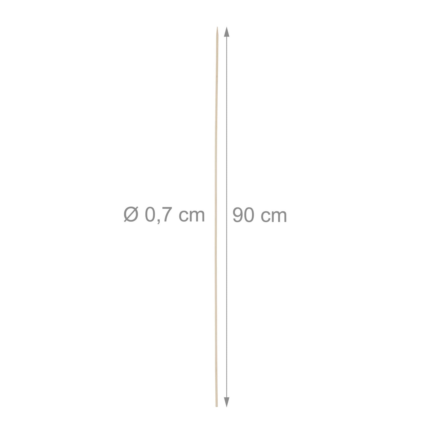 Extra long barbecue skewers in bamboo, 100-pack