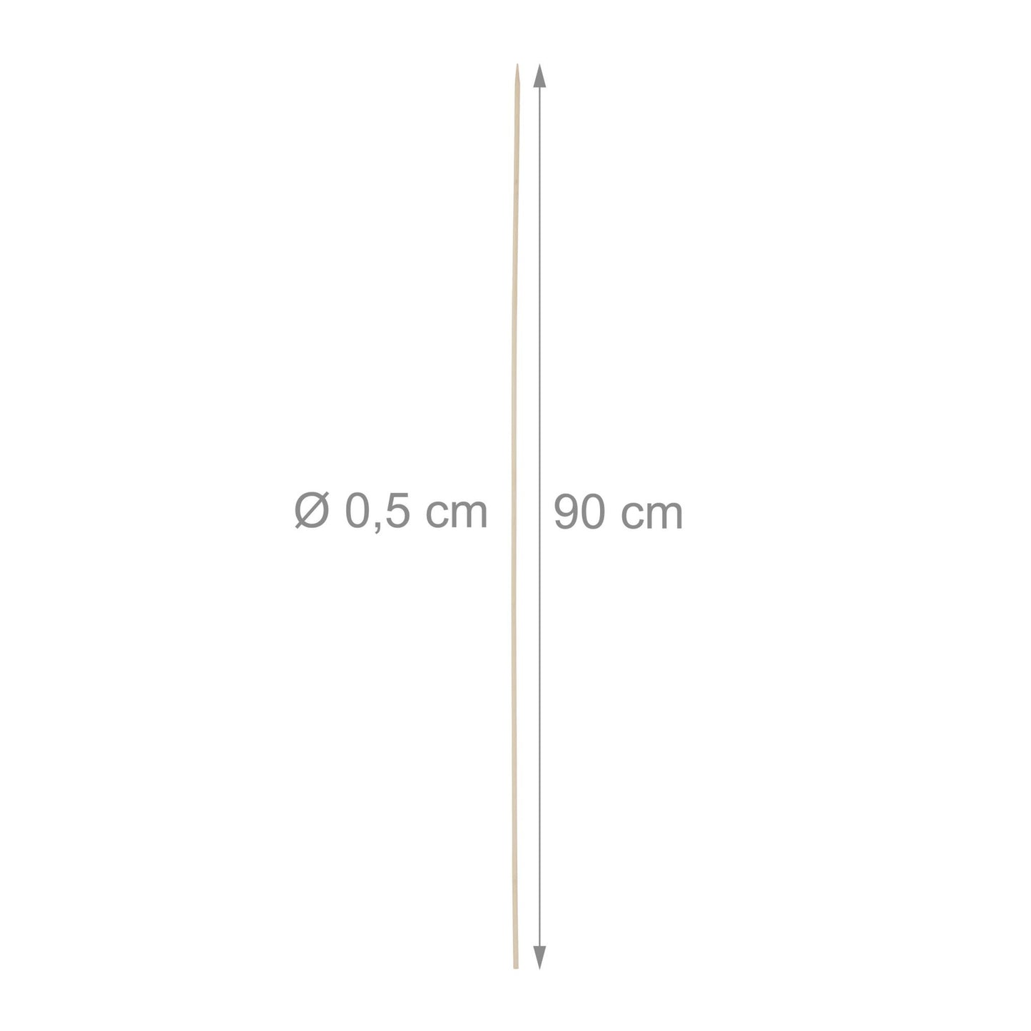 Extra long grill sticks in bamboo