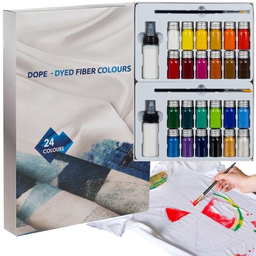Fabric paints - 24 pcs. 180ml Maaleo 22948