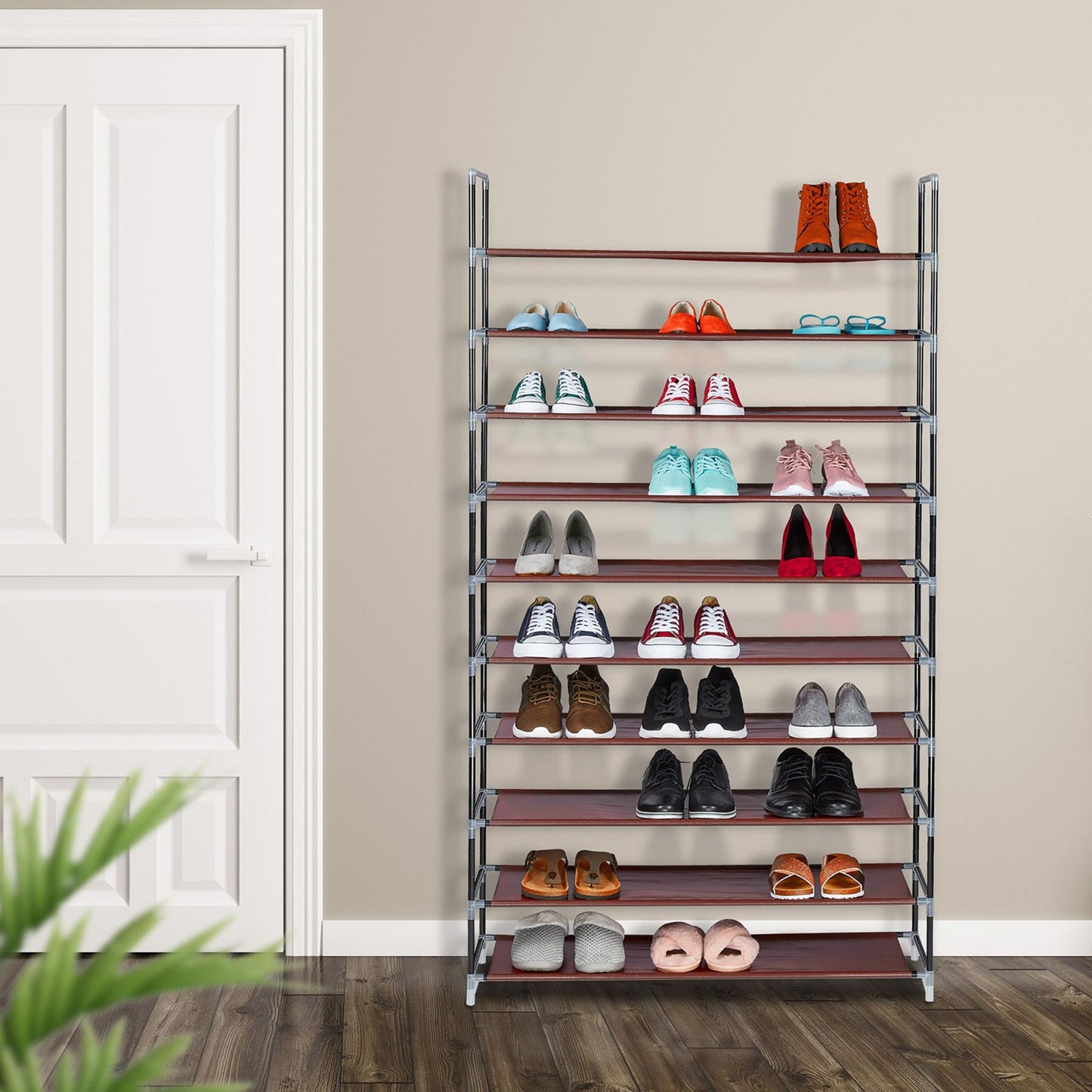 Fabric shoe rack for 50 pairs of shoes