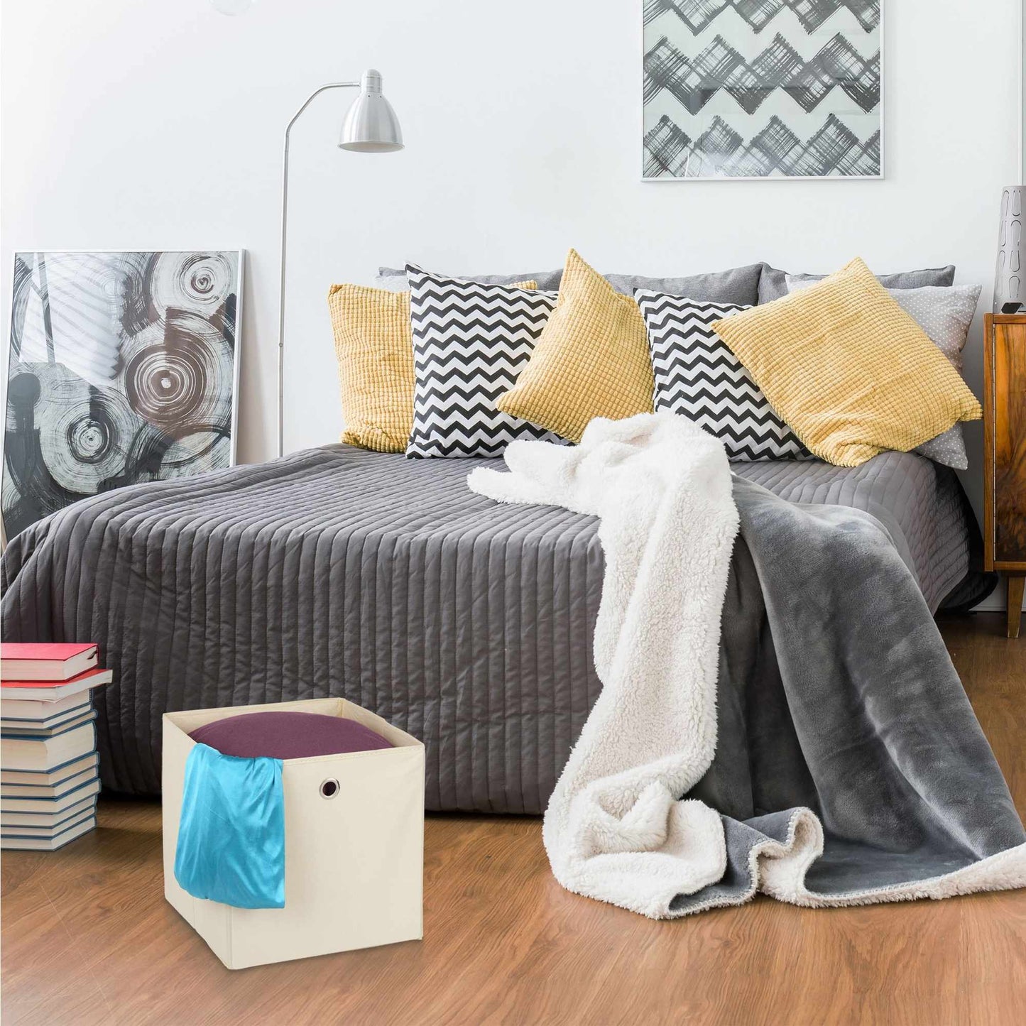 Fabric storage box, 2 drawers
