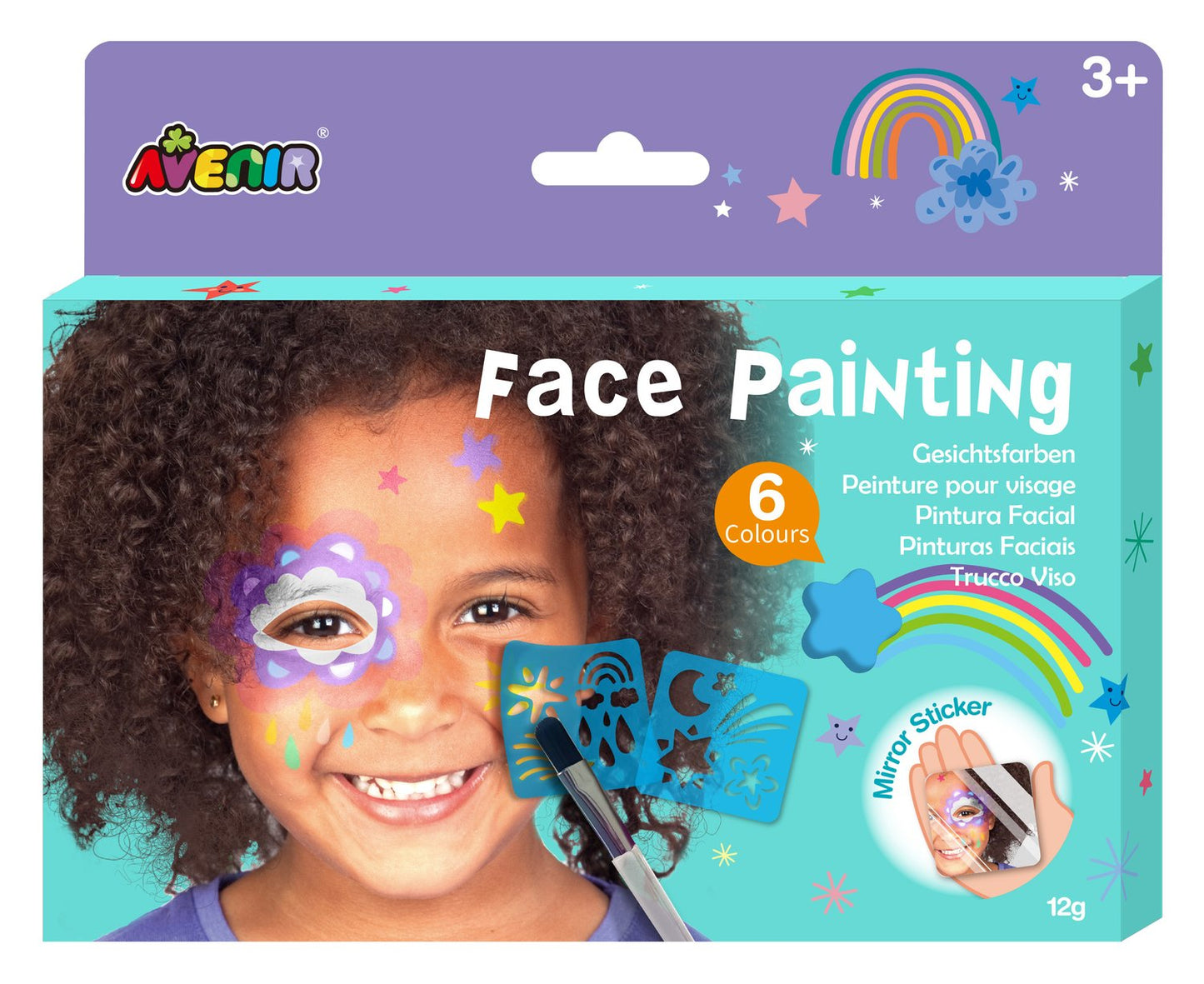 Face Painting Kit for Kids, 6 Colors, Non-Toxic