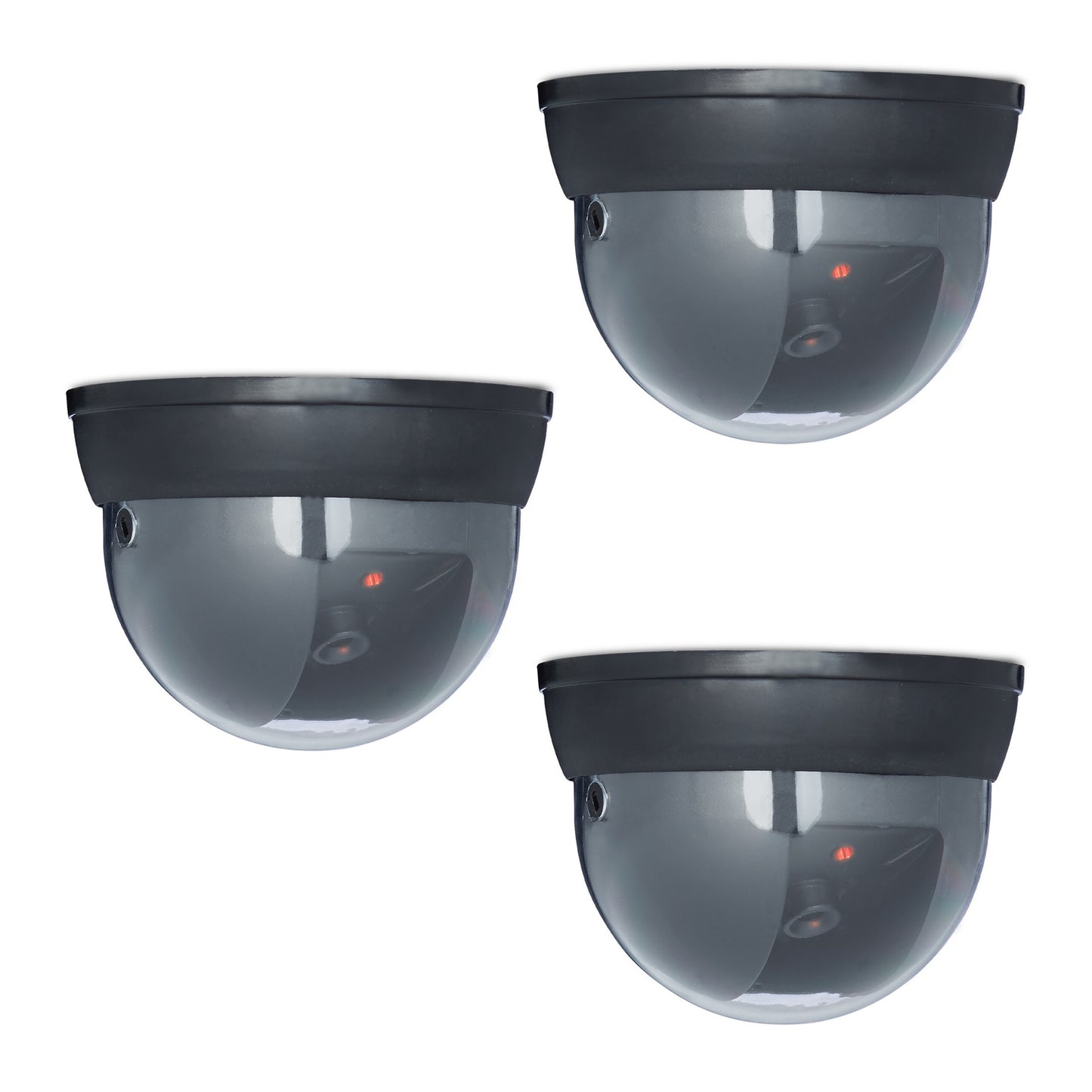 Fake Dome Security Cameras, Flashing LED, Indoor/Outdoor