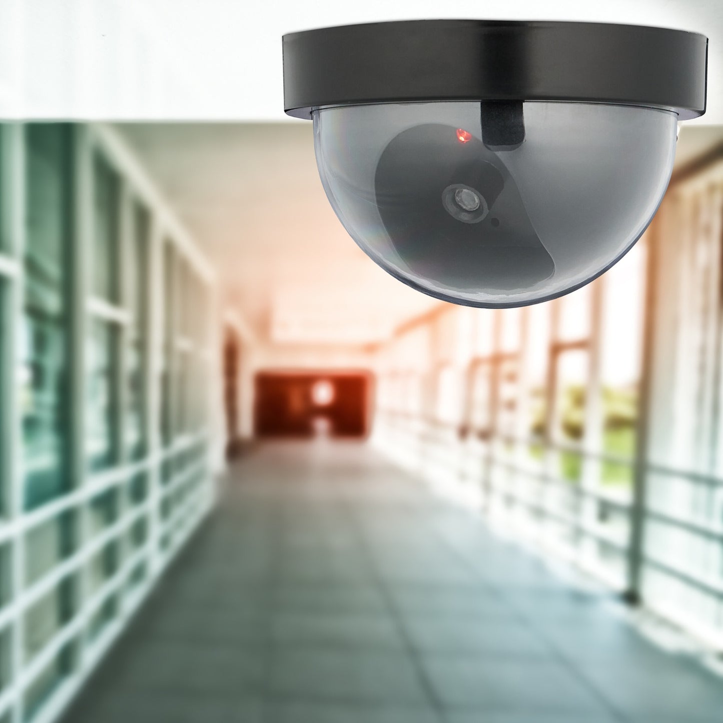 Fake Security Dome Cameras, LED, Indoor/Outdoor, 4-Pack