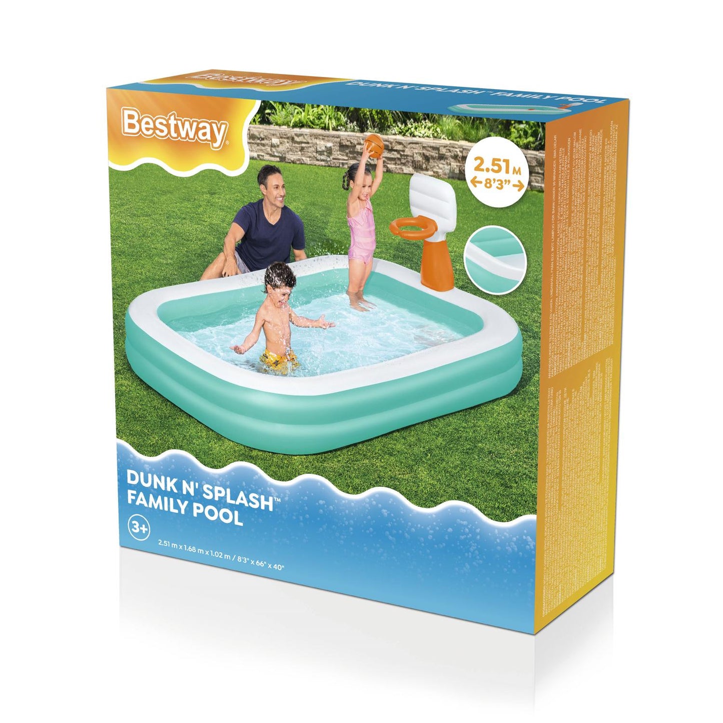 Family pool Dunk n Splash 251 x 168 x 102cm