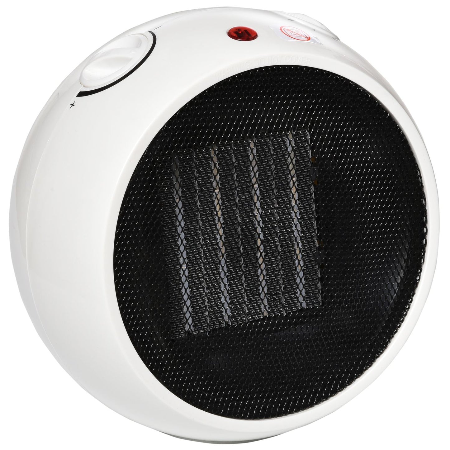 Electric fan heater, 900W/1500W, White & Black, Compact