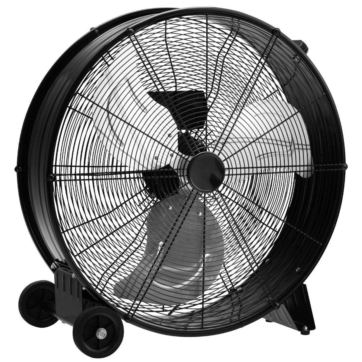 Fan drum fan pedestal fan industrial floor fan with wheels 3 speeds wind machine for warehouse workshop