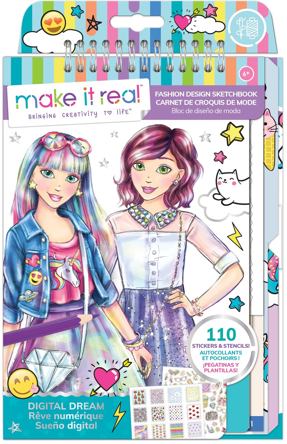 Fashion Design Sketchbook for Creative Illustrations and Ideas