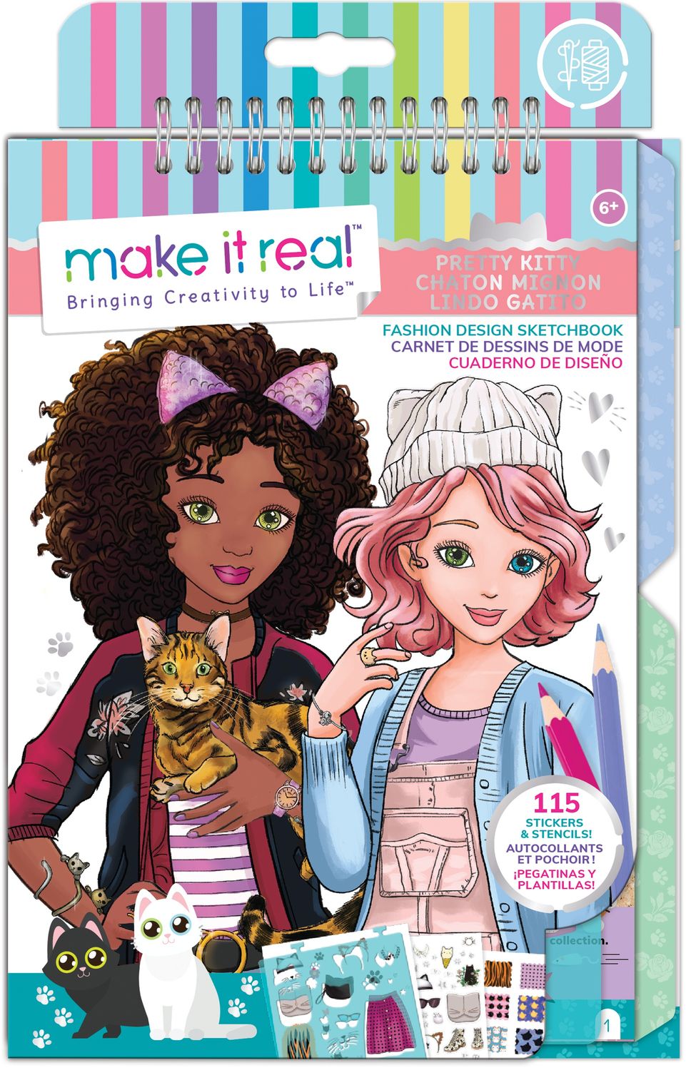 Fashion Design Sketchbook for Kids, 100 Blank Pages