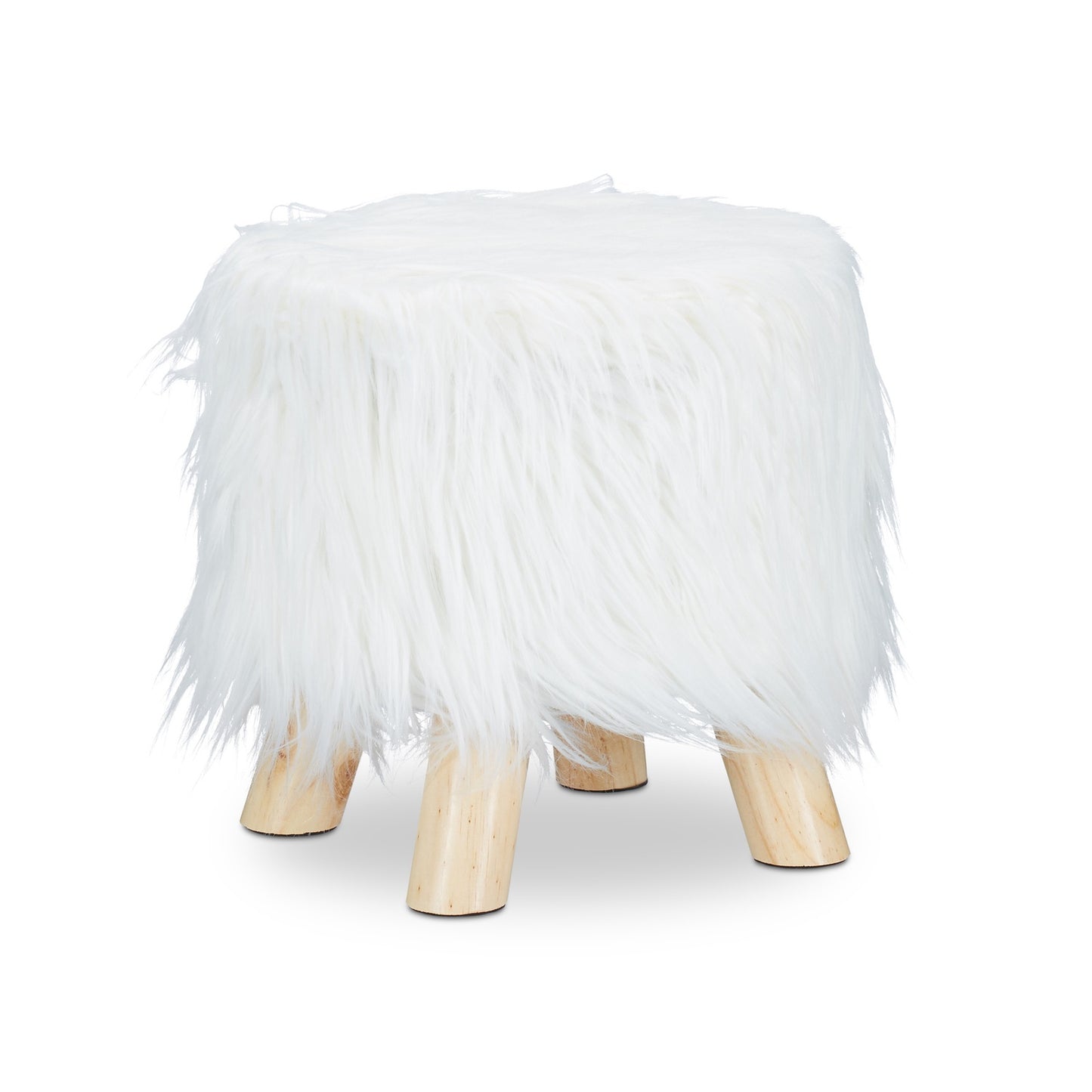 Faux Fur Footstool